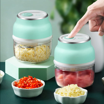 Mini picadora/molinillo de alimentos eléctrico portátil para ajo, verduras, frutas y carne