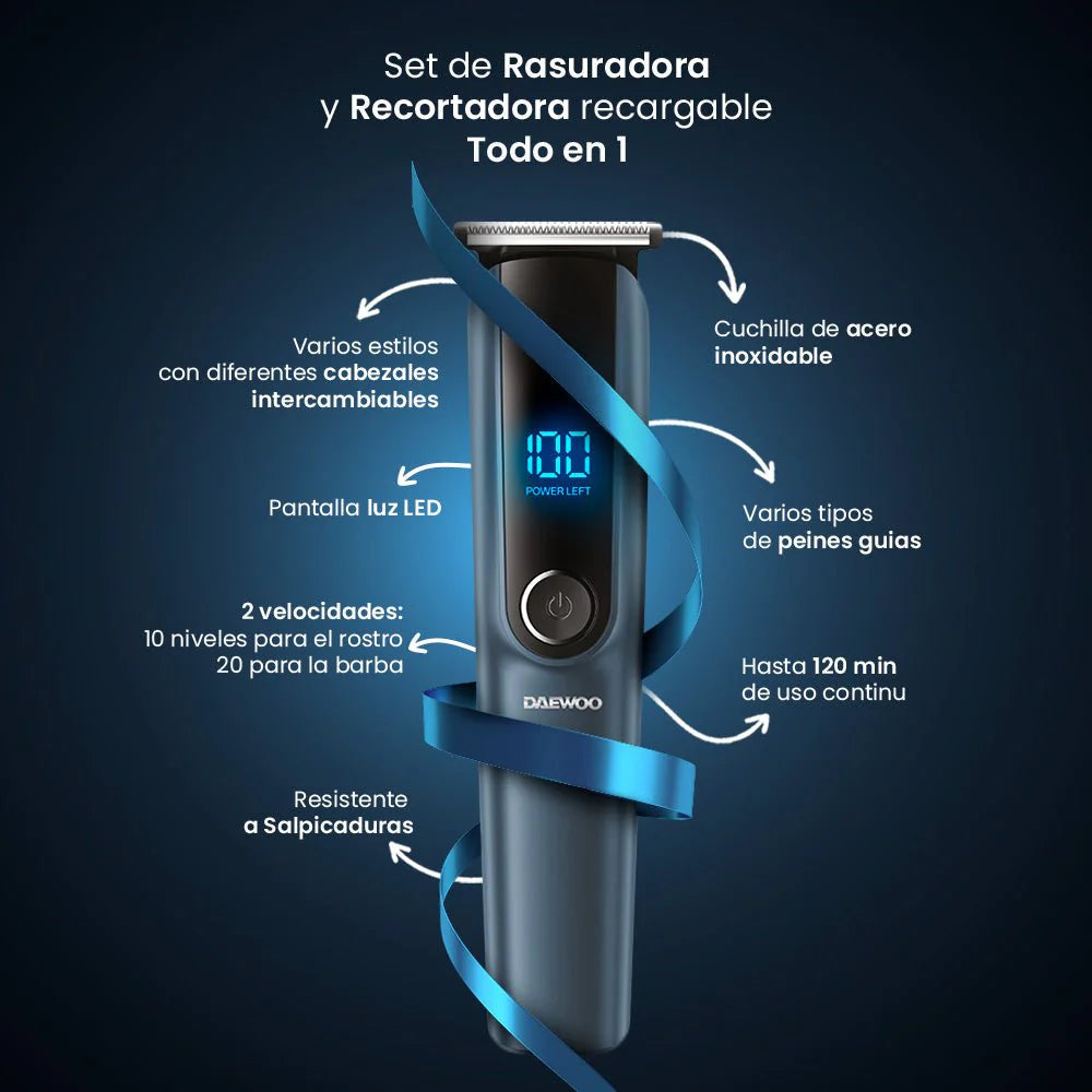 Kit Maquina Rasuradora Trimmer Dw-recst